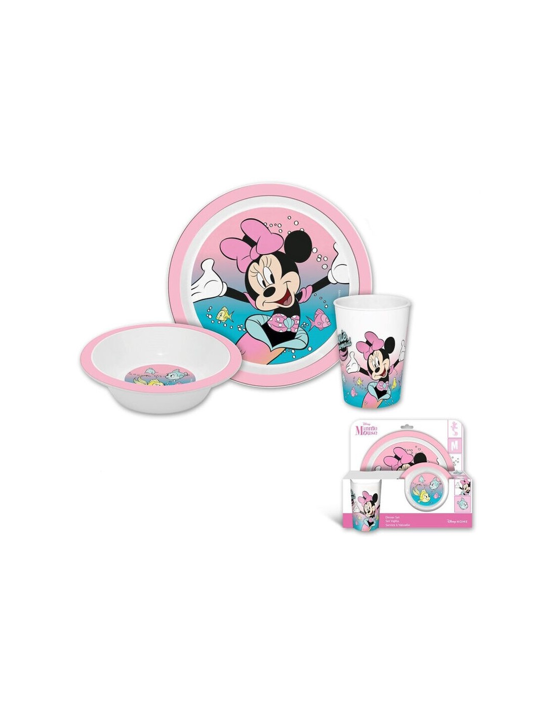 Set Desayuno Minnie Mouse Vajilla Disney Niñas Nueva